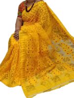 Women's Cotton Minakari Dhakai Jamdani Saree