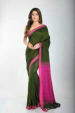 New Women's Pure Cotton Saree Box Butty Design With Blouse