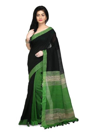 Pure Cotton Women's Sarees With Blouse Piece