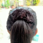 Net Fabric Black Color Scrunchies Set of 2, Ponytail Holders for Girls, Women, Hair Ties, Best gift for Sister, Friend, Mom