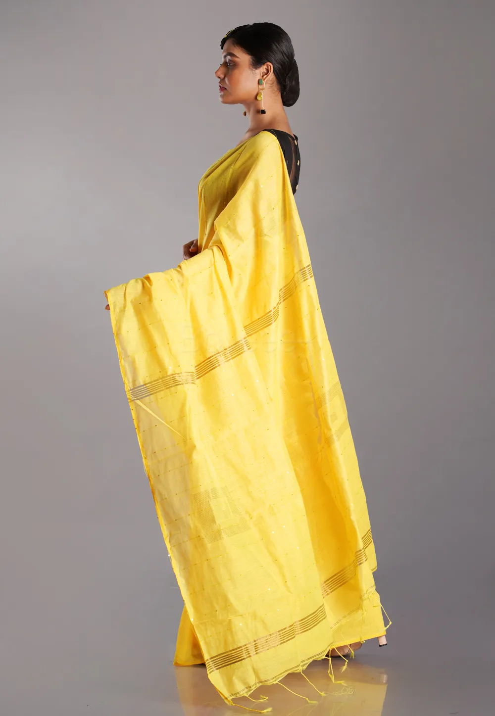 yellow blended cotton saree with golden border 5ed5f1901819e 1591079312