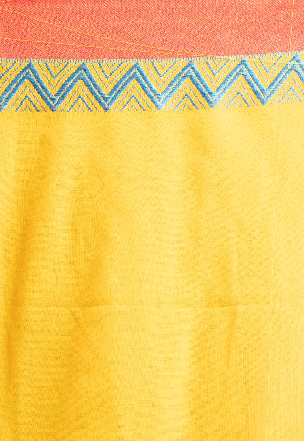 yellow handloom cotton saree with woven multicolor border 601a72c40e88a 1612346052