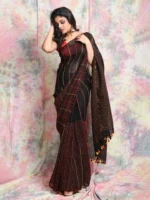 Premium Bollywood Style Handloom Cotton Sarees With Sui-Dhaga Design & Unstitched Blouse Piece