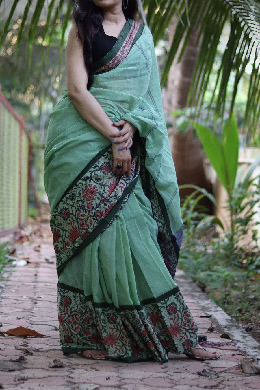 Buy Premium Quality Light Green Color Handloom Begumpuri Cotton Sarees ...