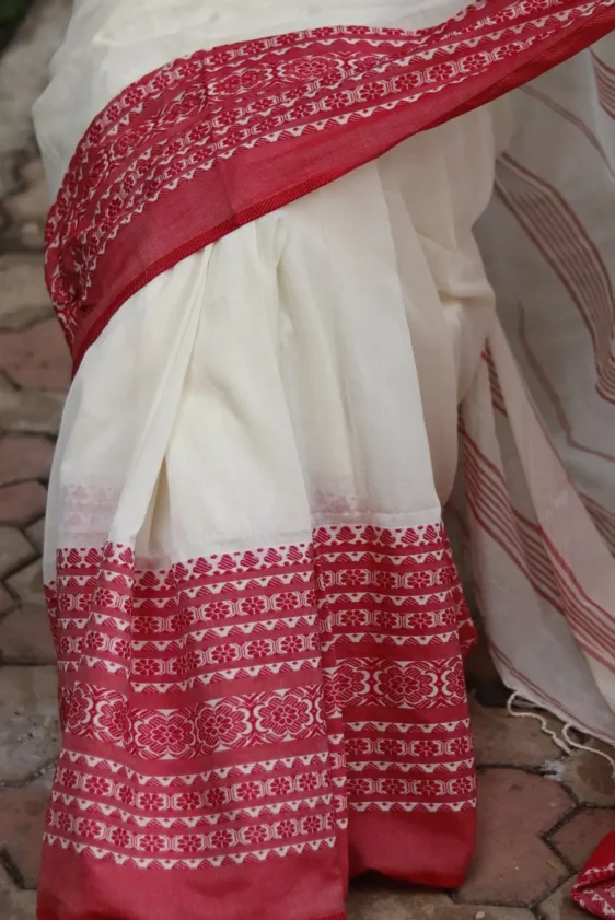 Premium Quality Traditional White Color Begumpuri4
