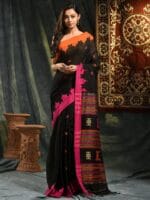 Misha Boutique Traditional Gorgeous Pure Hand Woven Cotton Saree With Blouse Piece