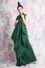 Premium Quality Strip Style Handloom Cotton Saree With Running Blouse Piece
