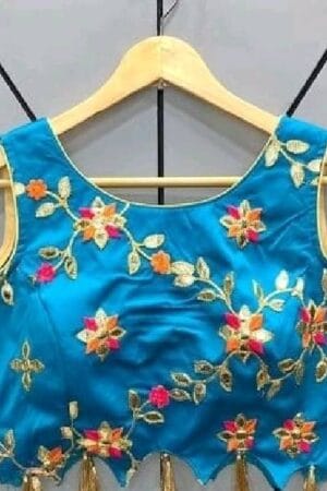 Buy Fancy Unique Stylish Sky Blue Stitched Blouse