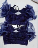Blue Full stiched beautifull Stylish Sleeves readymade blouse Free Size