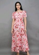 Pink Stylish Beautiful Long Gown For Women