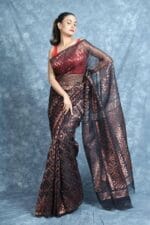 Traditional Jamdani Saree All Over Zari Work