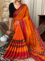 Premium Quality Yellow New Begumpuri Cotton Saree