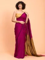 Premium Quality Pink and Yellow Cotton Saree