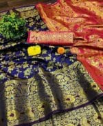 Premium Quality Lichi Silk Saree With Mina Rich Pallu