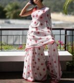 Handloom Bengali Soft Cotton Polka Dot Saree