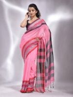 Premium Quality Baby Pink Handloom Pure Cotton Saree