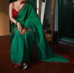 Evergreen Plain Cotton Saree With Running Blouse Piece