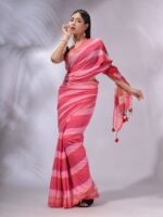 Premium Quality Buttery Smooth Pink Handloom Cotton Saree