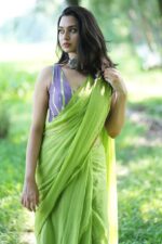 Misha Boutique Light Green Mul Cotton Soft Saree