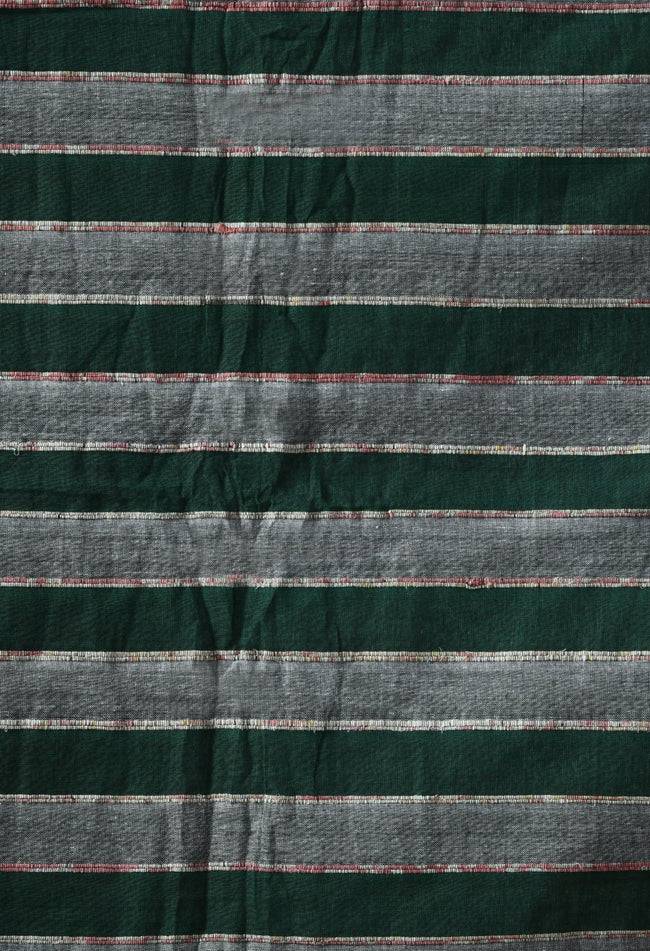 green grey khesh saree with stripes