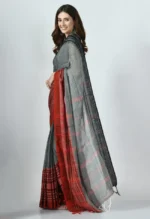 Misha Boutique Grey Cotton Saree