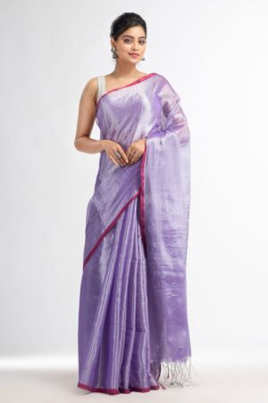Violet Tissue Silk  Elegant Saree