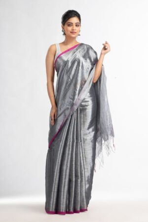 Silver Tissue Silk  Elegant Saree