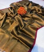 Brown Tissue Silk  Elegant Saree