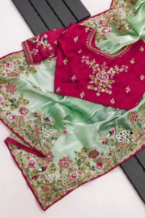 Premium Quality Exclusive Designer Saree With Readymade Blouse