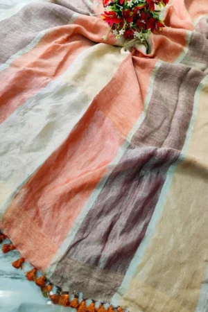 Premium Quality Pure 120 Count Multicolour Mal Cotton Saree